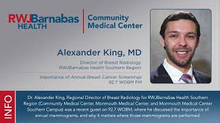 Dr Alexander King Discusses the Importance of Annual Breast Cancer Screenings
