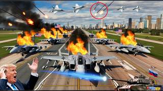 US Hard Hit! Russian Laser Tanks Attack Ends US Fighter Jets in the Base — ARMA 3