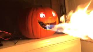 Halloween pumpkin flame thrower Jack-O-Lantern