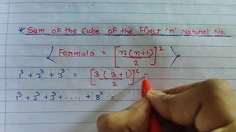 sum of the cube of the first 