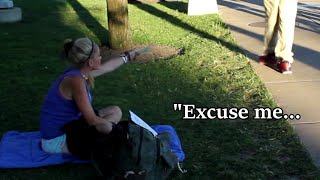 Homeless Woman Does Amazing Act!!