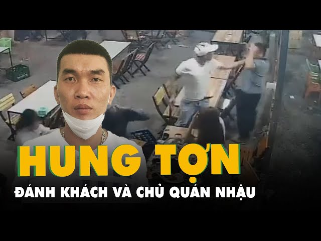 Nhóm thanh niên lật bàn ăn, đánh khách và chủ quán nhậu ở Bình Dương class=