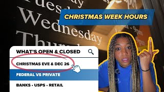 What’s Open and Closed Christmas Week? Banks, Mail, Stores