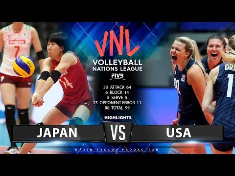 Japan vs. USA | Highlights | Women's VNL 2019