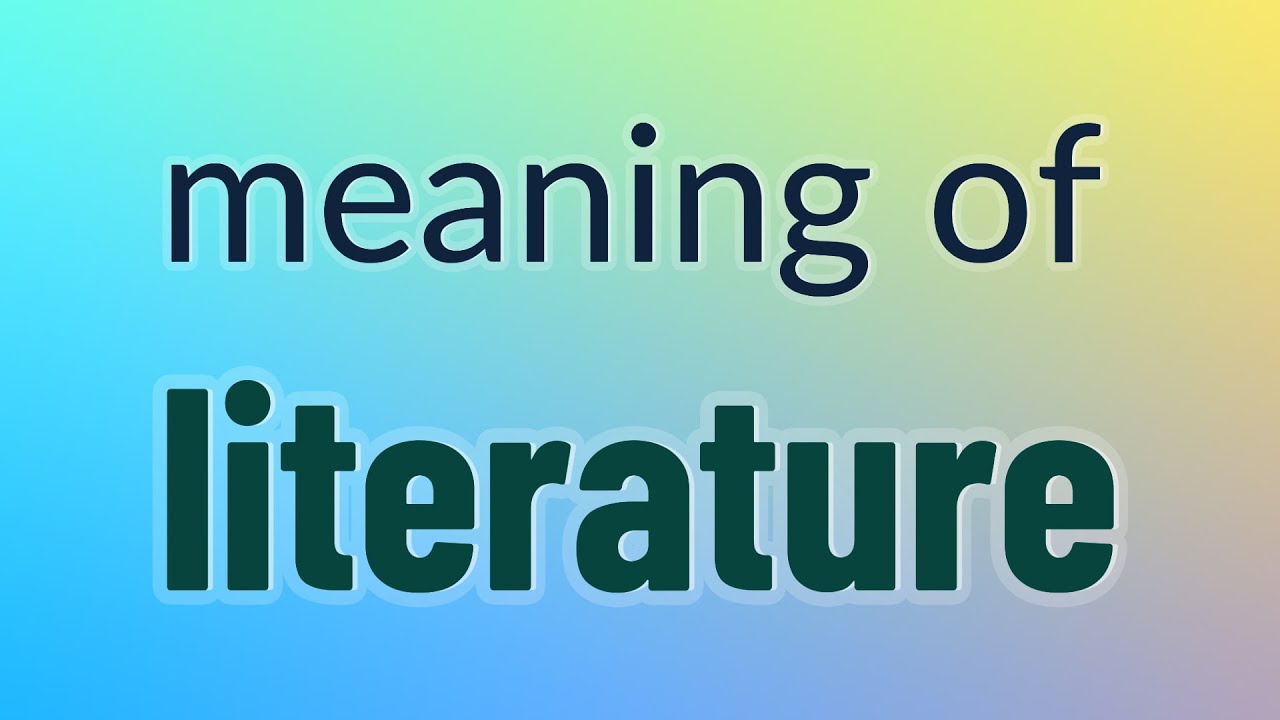 Literature 59 English Vocabulary Flashcards YouTube