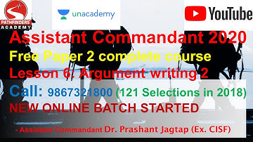 Arguments 2 By Asst. Cmdt. Dr. Prashant sir (Ex. CISF) 9867321800