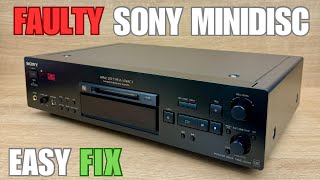 sony minidisc recorder not ejecting - easy fix!