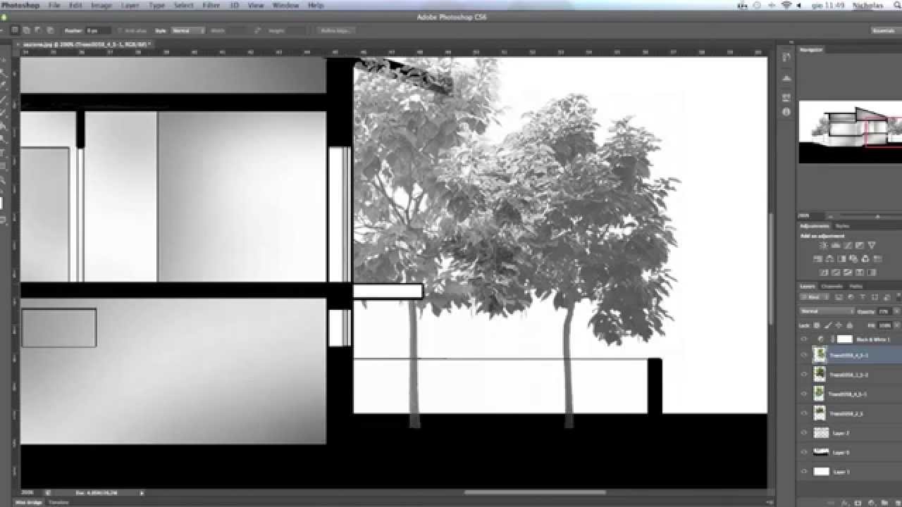 Quick Architectural Section Photoshop Youtube