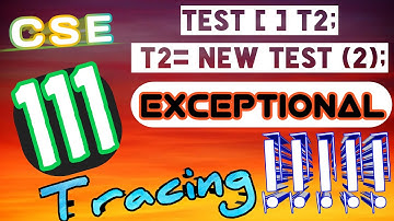 JAVA EXCEPTIONAL TRACING CSE 111 BRACU CSE MID SPECIAL