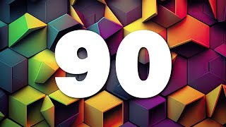 Bright, geometric countdown timer - 0:90