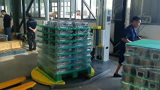 M type wrapping  stacking and packing machine