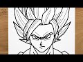 How to draw SON GOKU SS2 (Dragon Ball Z) step by step, EASY