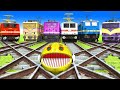  train thomas vs 3 train crossing  fumikiri 3d railroad crossing animation