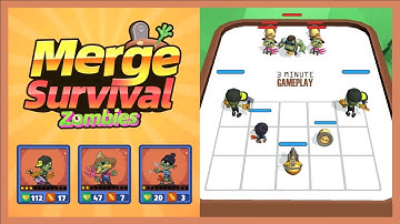 Merge Survival: Zombies | 3 Minute Gameplay part.01 | Level 1-7