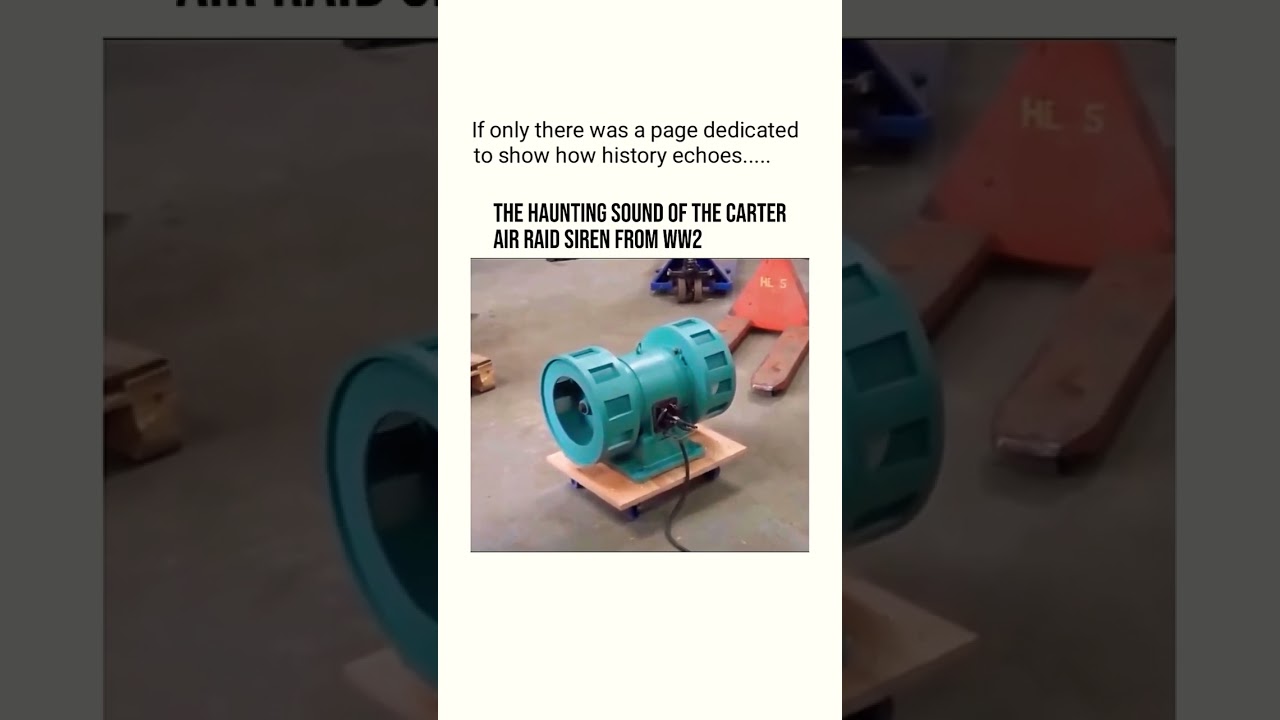 The horror of WW2 - Carter Siren| AIR RAID | Siren Blowing | Haunting sound | History Channel 