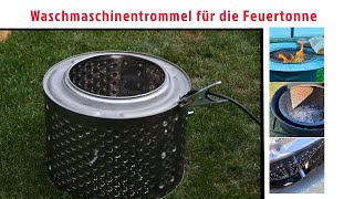 Waschmaschinentrommel für die Feuertonne | Feuerplatte by Rund um die Feuerplatte 12,968 views 1 year ago 2 minutes, 10 seconds