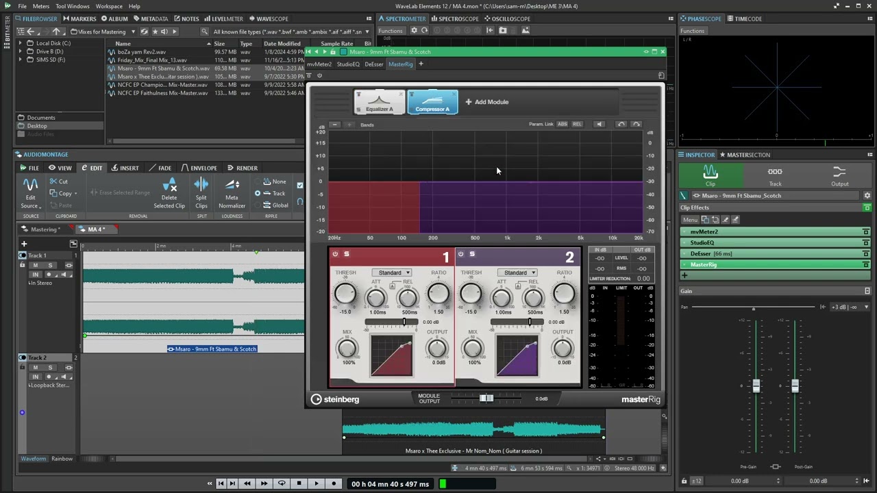 Audio Mastering in Wavelab