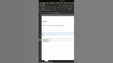 CONCAT Function #shorts Microsoft Excel Tutorial