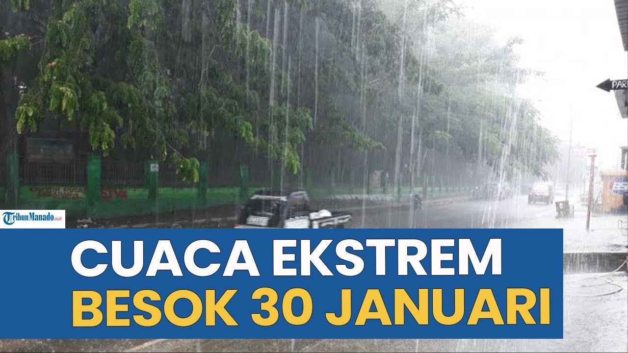 WASPADA! PERINGATAN CUACA EKSTREM BESOK JUMAT 29 JANUARI 2026, CEK WILAYAH ANDA