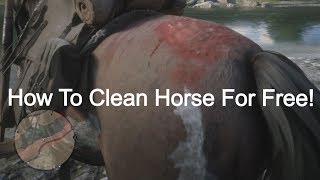 ... we walk through a large stream and the blood stains dirty mud
comes right of. follow