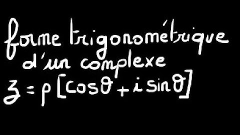 formes trigonométriques d