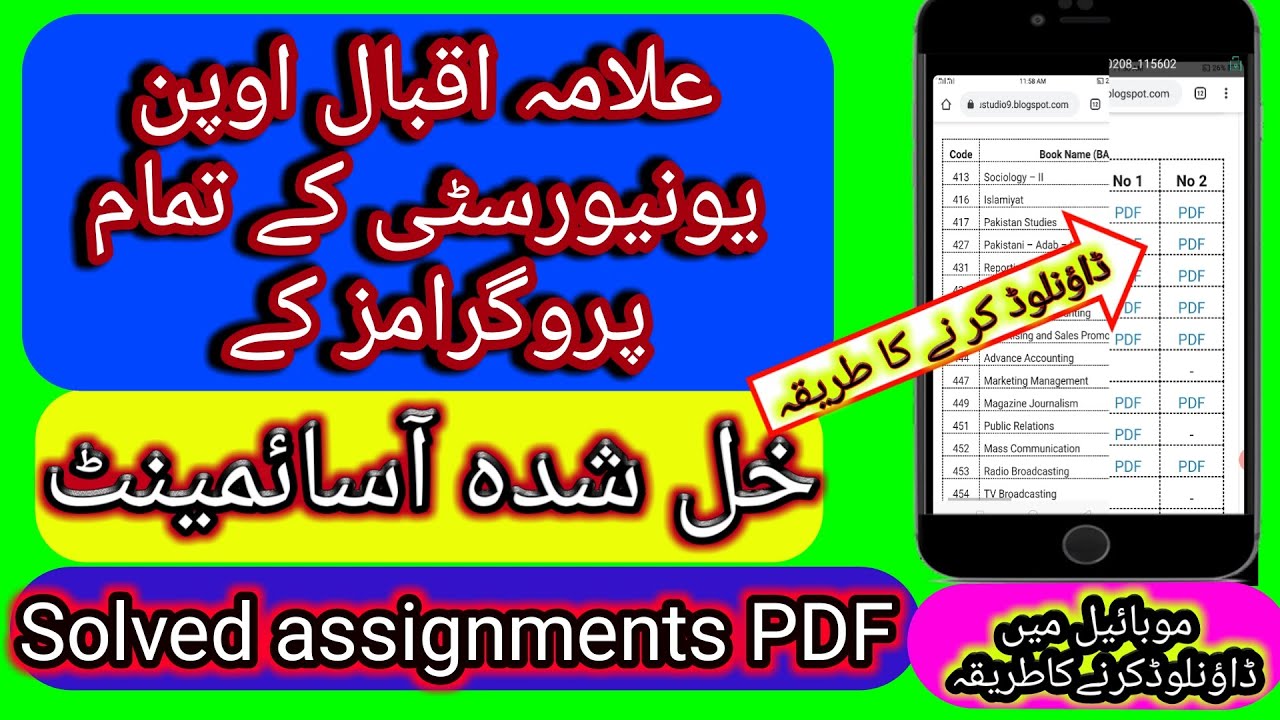 allama iqbal open university solved assignments matric