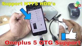 Oneplus 5 Supports NTFS Formatted HDD & SSD by OTG Cable with External App