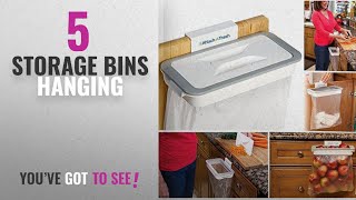 Top 10 Storage Bins Hanging [2018]: Perfect The Hanging Trash Bag Holder- KITCHEN WASTE HOLDER