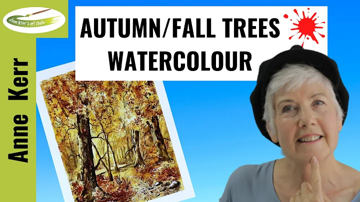 How to Paint Autumn/Fall Trees in Watercolour. Step by Step Tutorial. OnlyThree Colours by ANNE KERR