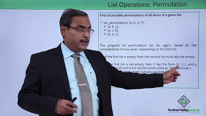 Prolog - List Operations Permutation