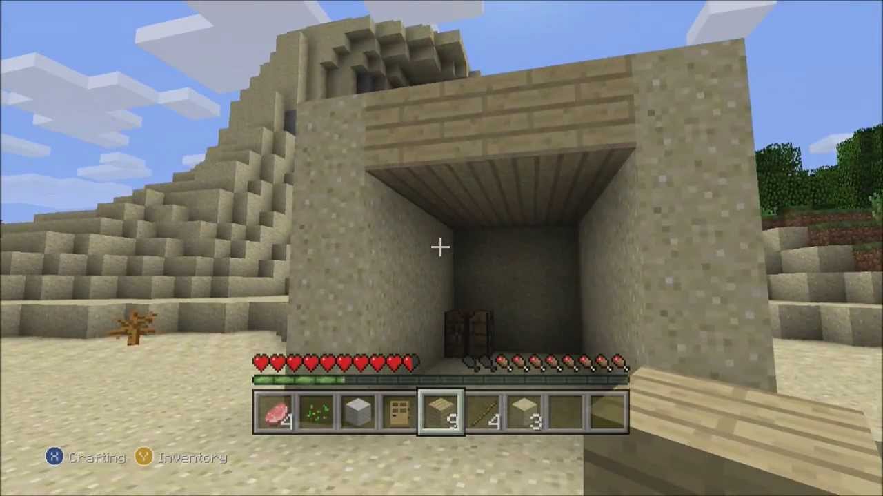 "Noob plays Minecraft episode 1" My beautiful sand house 