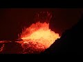 Glowing and bursting lava bubbles at Halemaumau Lava Lake