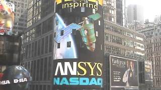 ANSYS video debuts on NASDAQ Tower Screen in Times Square