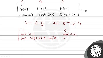 If \( A, B \) and \( C \) are the angles of a triangle and \[ \left|\begin{array}{ccc} 1 & 1 & 1...