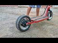 72v dual tire electric scooter from bike parts