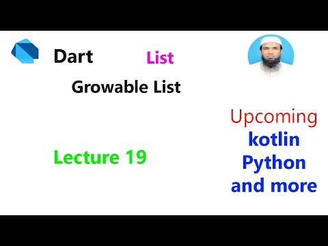 Dart Bangla Tutorial ! Growable List ! Lecture 19