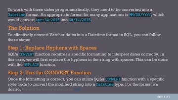 How to Convert Varchar Dates to Datetime Format in SQL