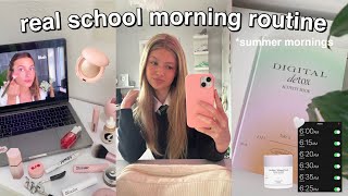 SUMMER SCHOOL MORNING ROUTINE + my natural summer makeup routine