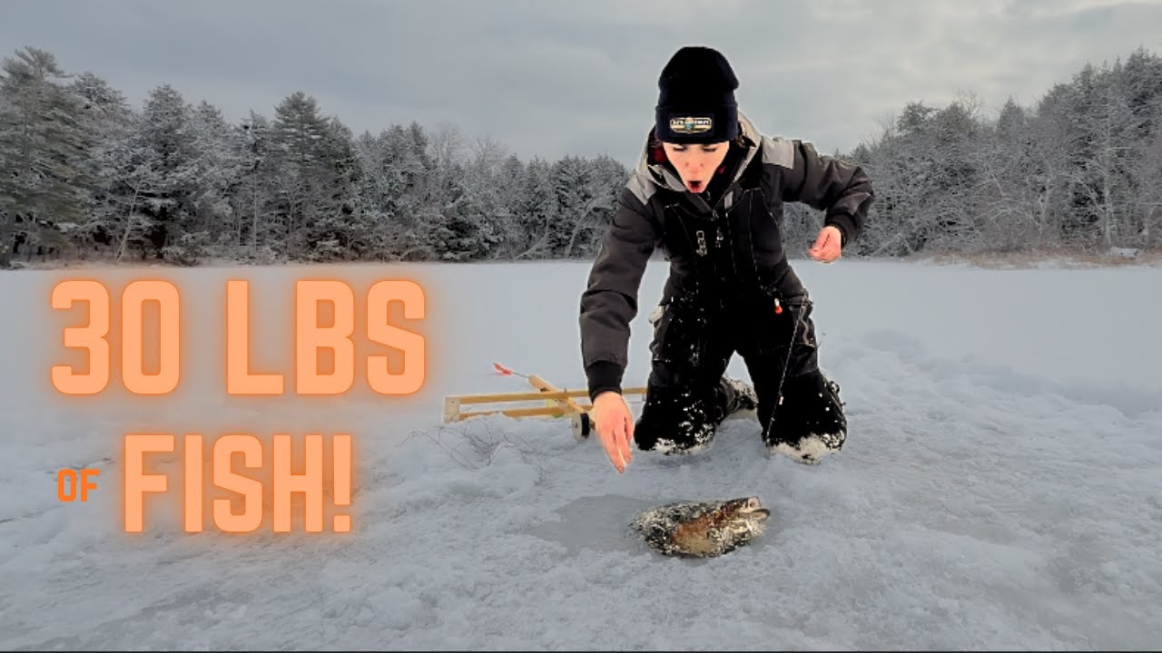 Epic Ice Fishing Competition: Non-stop Action + 30LBs OF FISH ON