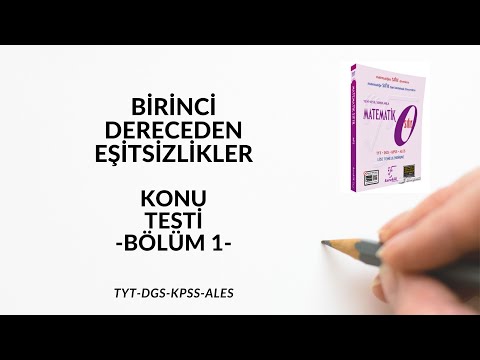 BİRİNCİ DERECEDEN EŞİTSİZLİKLER KONU TESTİ BÖLÜM 1 KAREKÖK YAYINLARI (MATEMATİK SIFIR)