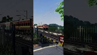 Railway Crossing Gate View | Express Train High Speed Pass | Train Simulator Classic #railworks