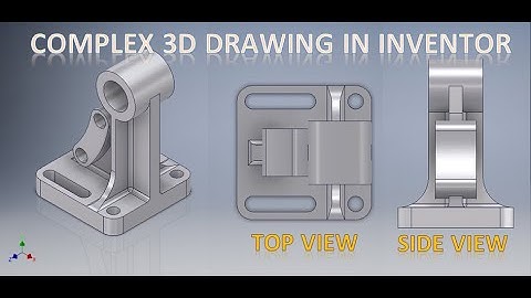Complex 3d Drawing in Autodesk Inventor || Inventor drawings Tutorials || 3d Cad model in Inventor