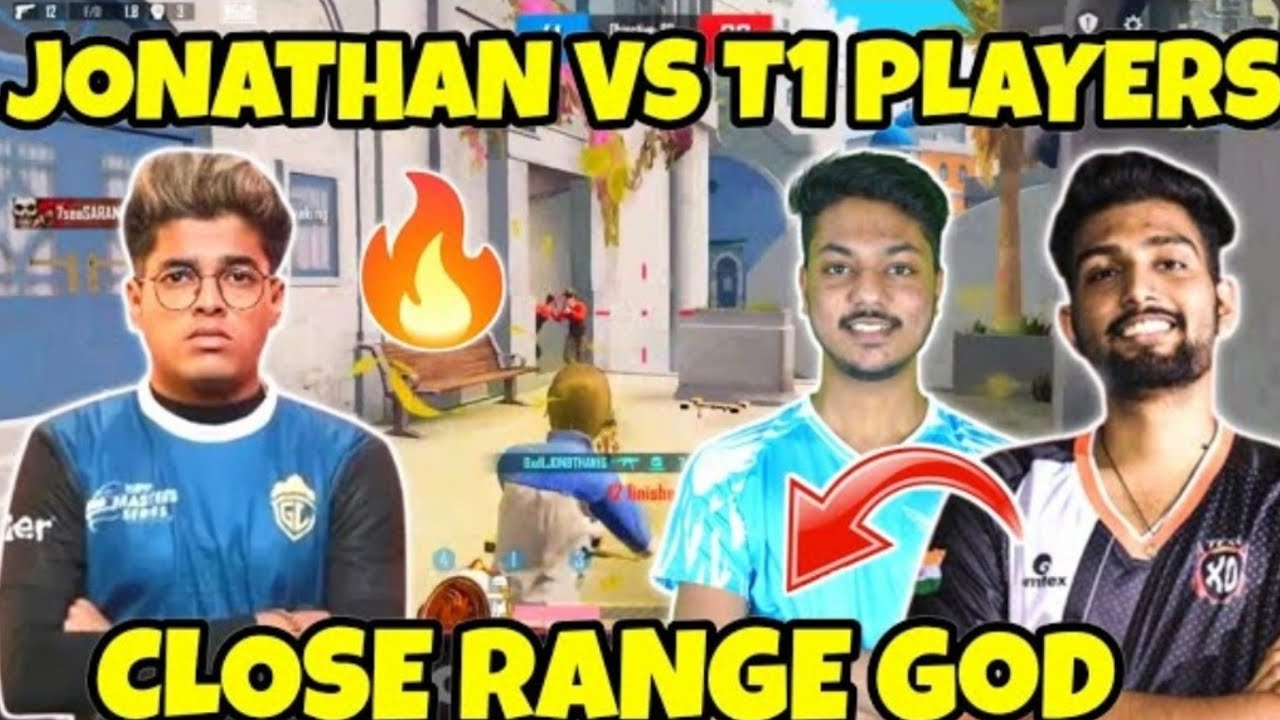 Jonathan Vs T1 Players Close Range Fight 🔥 Fun Tdm Match 😲 - YouTube