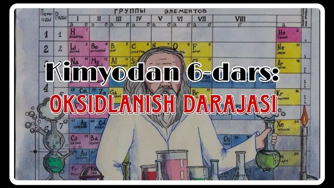 Kimyodan 0-dan masala darslari. 6-dars: Oksidlanish darajasi.