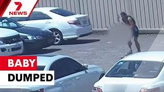 Child dumped in a car park after car theft | 7NEWS