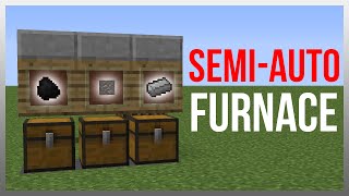 Minecraft 1.12: Redstone Tutorial - Best Semi-Automated Furnace!