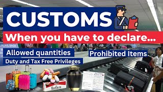 PH CUSTOMS: ITEMS YOU CAN &amp; CAN&#39;T BRING | DUTY &amp; TAX-FREE QUANTITIES | WHEN YOU HAVE TO DECLARE