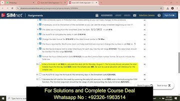 Excel Skills Approach 2021 – Ch 1 Challenge Yourself 1.3 Step-by-Step