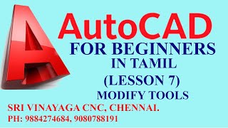 AUTOCAD LESSON 7 - MODIFY TOOLS