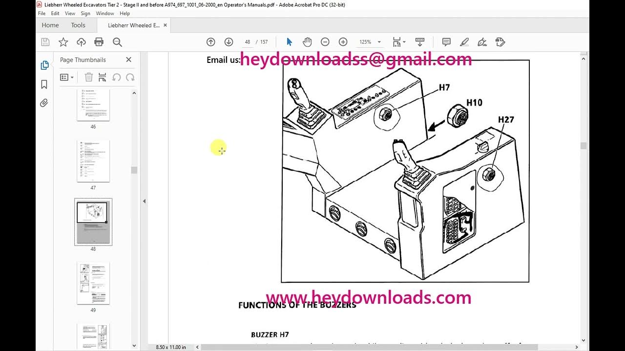 Liebherr A 974 Litronic Wheeled Excavator Operation & Maintenance